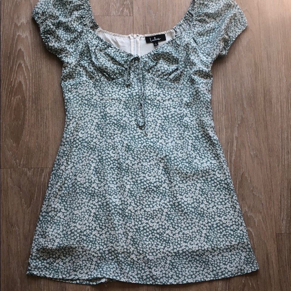 Lulus Green Floral Mini Dress Size L
